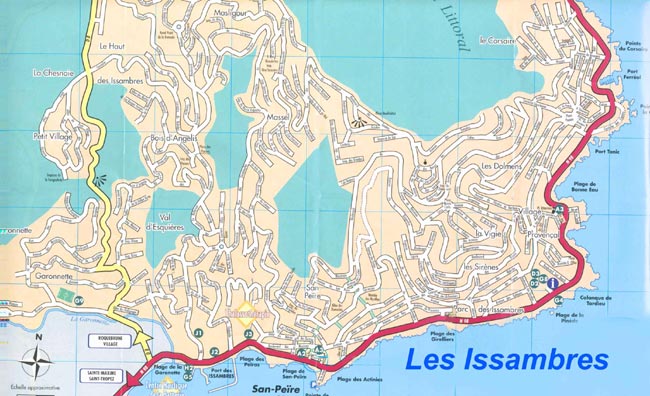 Ortsplan von Les Issambres