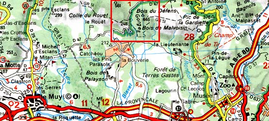 Gorges du Blavet - Karte