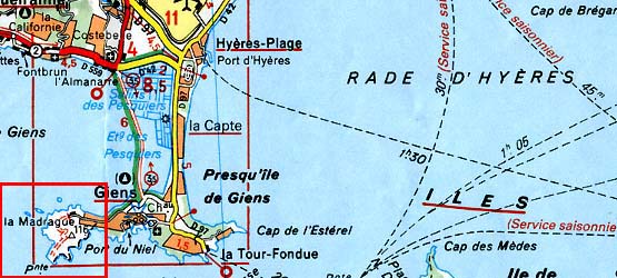 Presqu'ile de giens - Karte